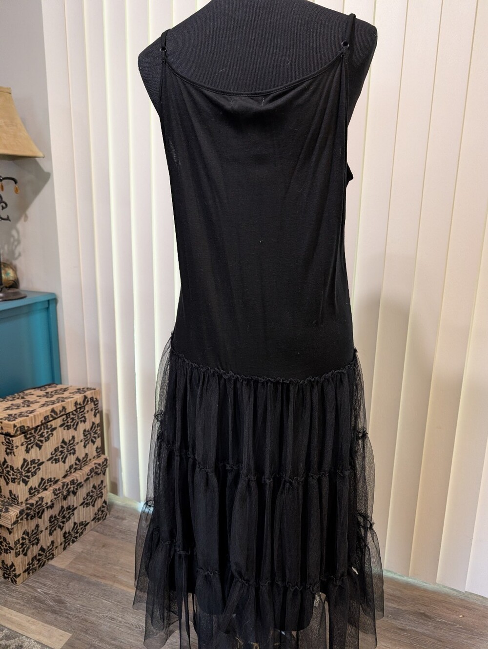 A'Reve Black Dress with Tule Skirt - Picture 3 of 5
